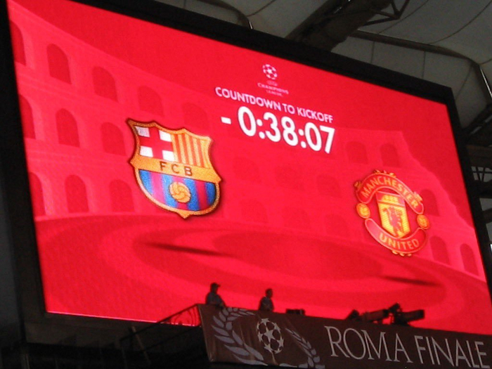 2009欧冠决赛罗马遭巴萨逆转 巅峰对决铸就经典战